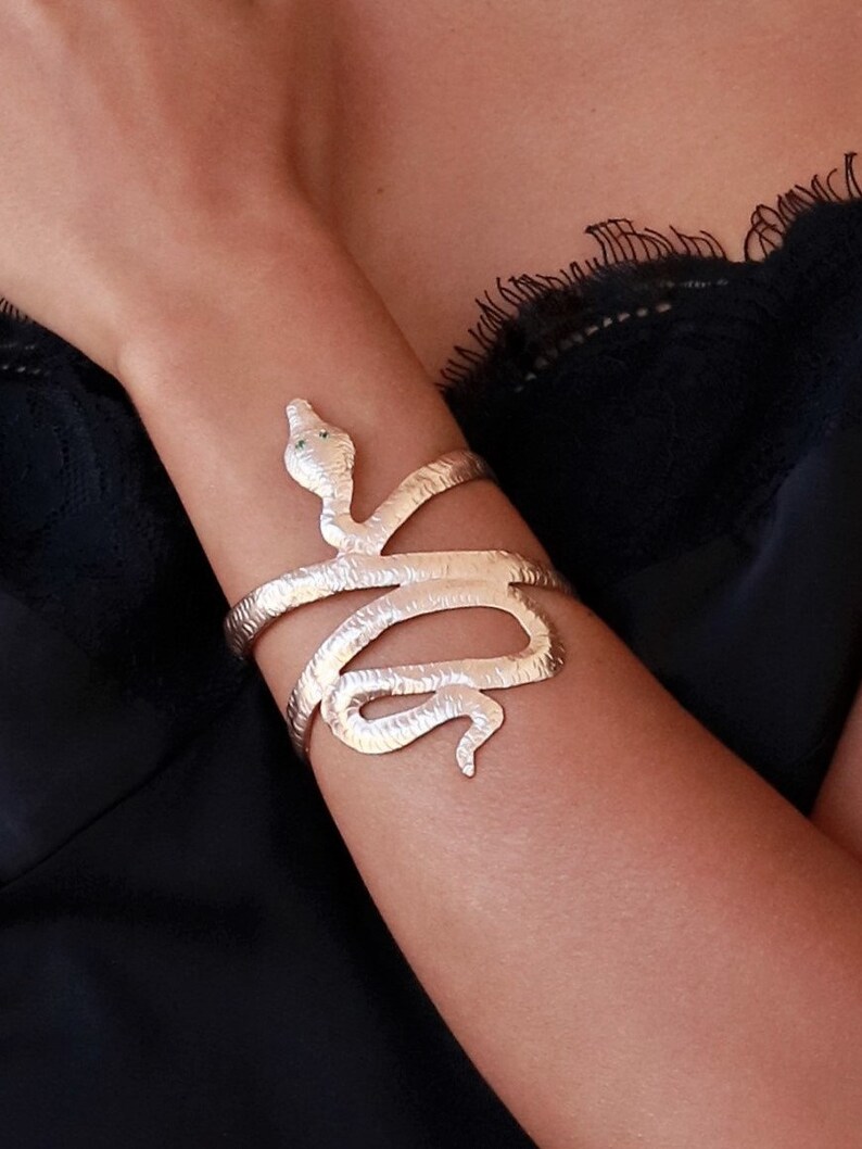 Snake Cuff Bracelet Gold Snake Bracelet Snake Arm Cuff Boho Etsy