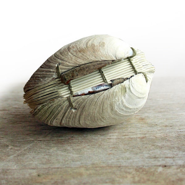Offering No. 96- Handstitched Clamshell Book Sculpture