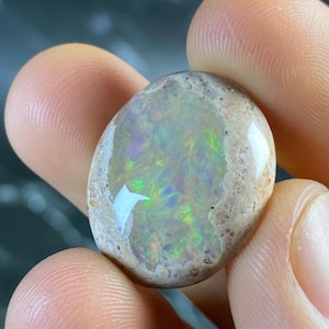 Mexican Matrix Opal Contraluz  - Natural Transparent Opal with Play of Color - Rare Fire Opal from Mexico - Unique Gemstone for Jewelry