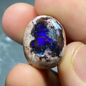 Natural Mexican Matrix Opal - Vibrant Fire Colors | Collectible Polished Specimen | Rare Rainbow Flash | Cabochon Gem