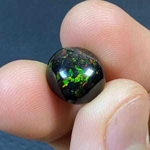 Mexican Black Fire Opal: Natural Gemstone with Intense Color Play