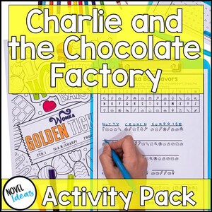 チャーリーとチョコレート工場の小説学習アクティビティパック ワードサーチと塗り絵