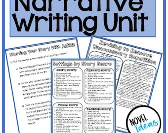 ELA No Prep Creative Writing Unit | Scaffolded Writing Lessons, Activities, Organizers & Prompts | Plot Structure  Middle School
