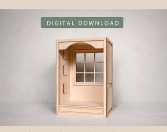 1:6 Roombox Window Seat SVG | Laser Cut Dollhouse Furniture Digital Files
