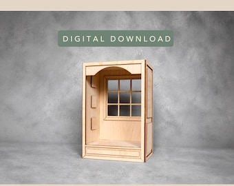 Window Seat Roombox SVG | Laser Cut Miniature Room Digital Files