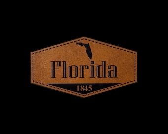 Florida State Patch -  Iron-on Leatherette Patch
