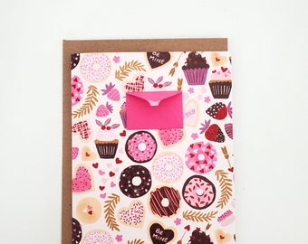 Sweet Treats Hand Illustrated Valentine's Card