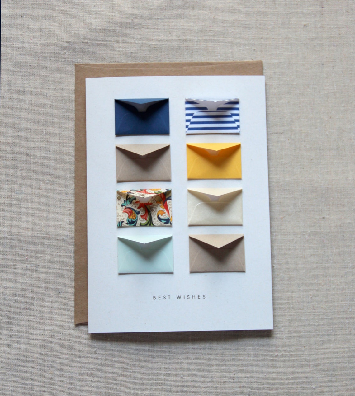 Best Wishes Birthday Card Tiny Envelopes Card - Etsy