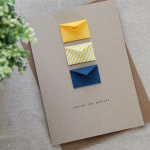 You're the Bestest Tiny Envelopes Card - Etsy
