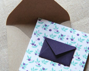 Tiny Envelope Gift Enclosure Cards - Lavender Field