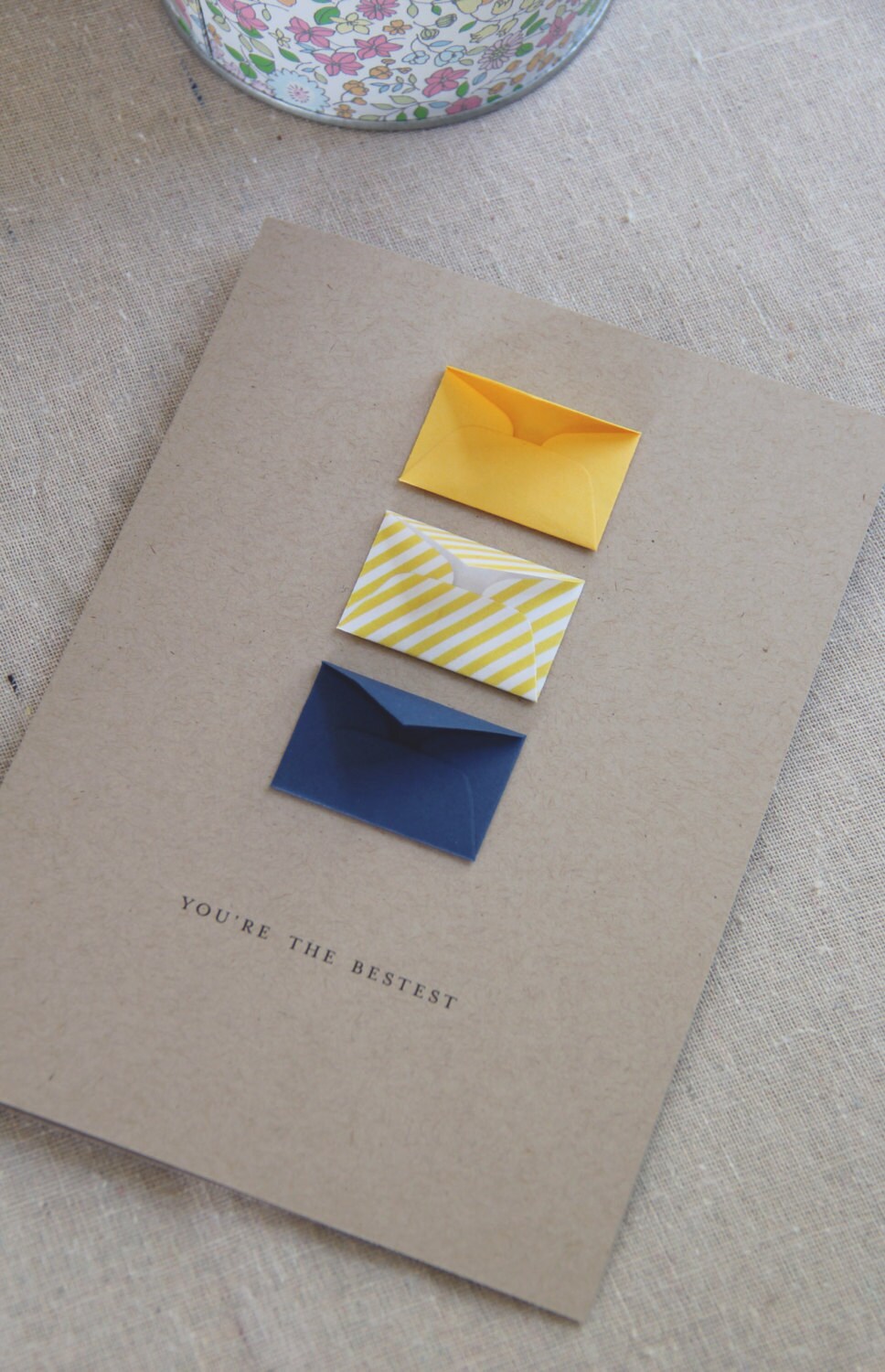 You're the Bestest Tiny Envelopes Card - Etsy