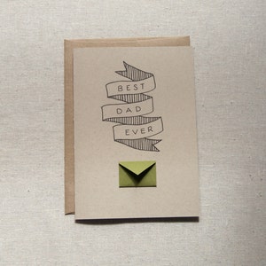 Father&#39;s Day Card Best Dad Ever Banner  - Tiny Envelopes Card