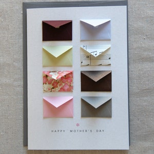 Mother's Day Card Music Notes and Cherry Blossoms - Tiny Envelopes Card