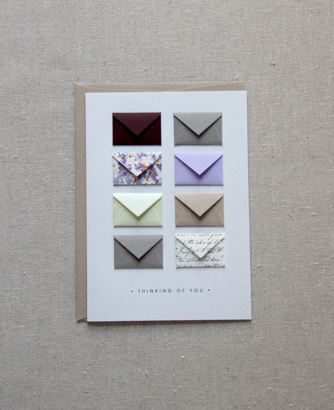 Thinking of You Tiny Envelopes Card - Etsy