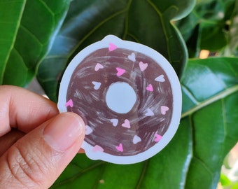 Hand Illustrated Chocolate Donut Sticker