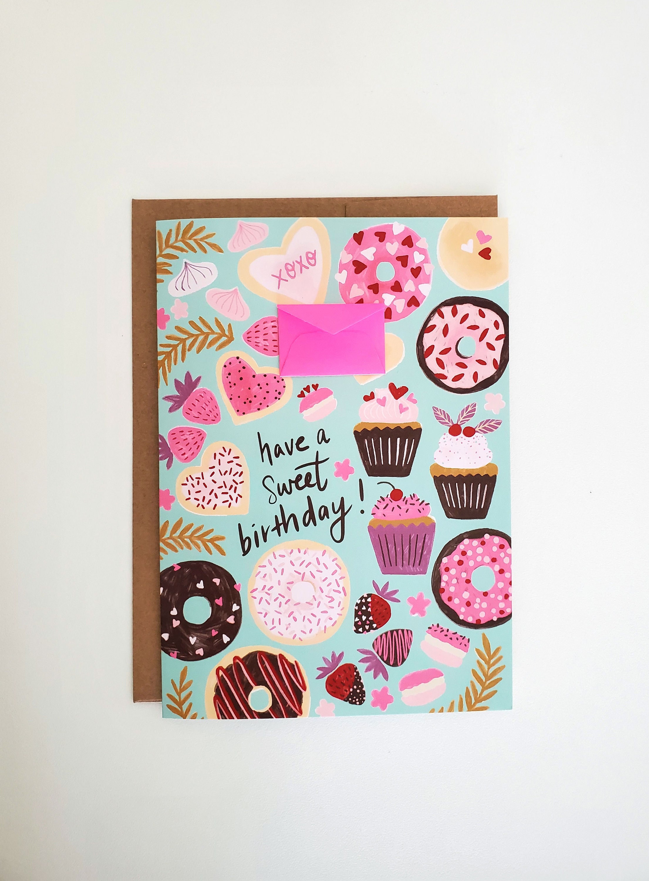 Sweet Birthday Hand Illustrated Tiny Envelopes Card - Etsy
