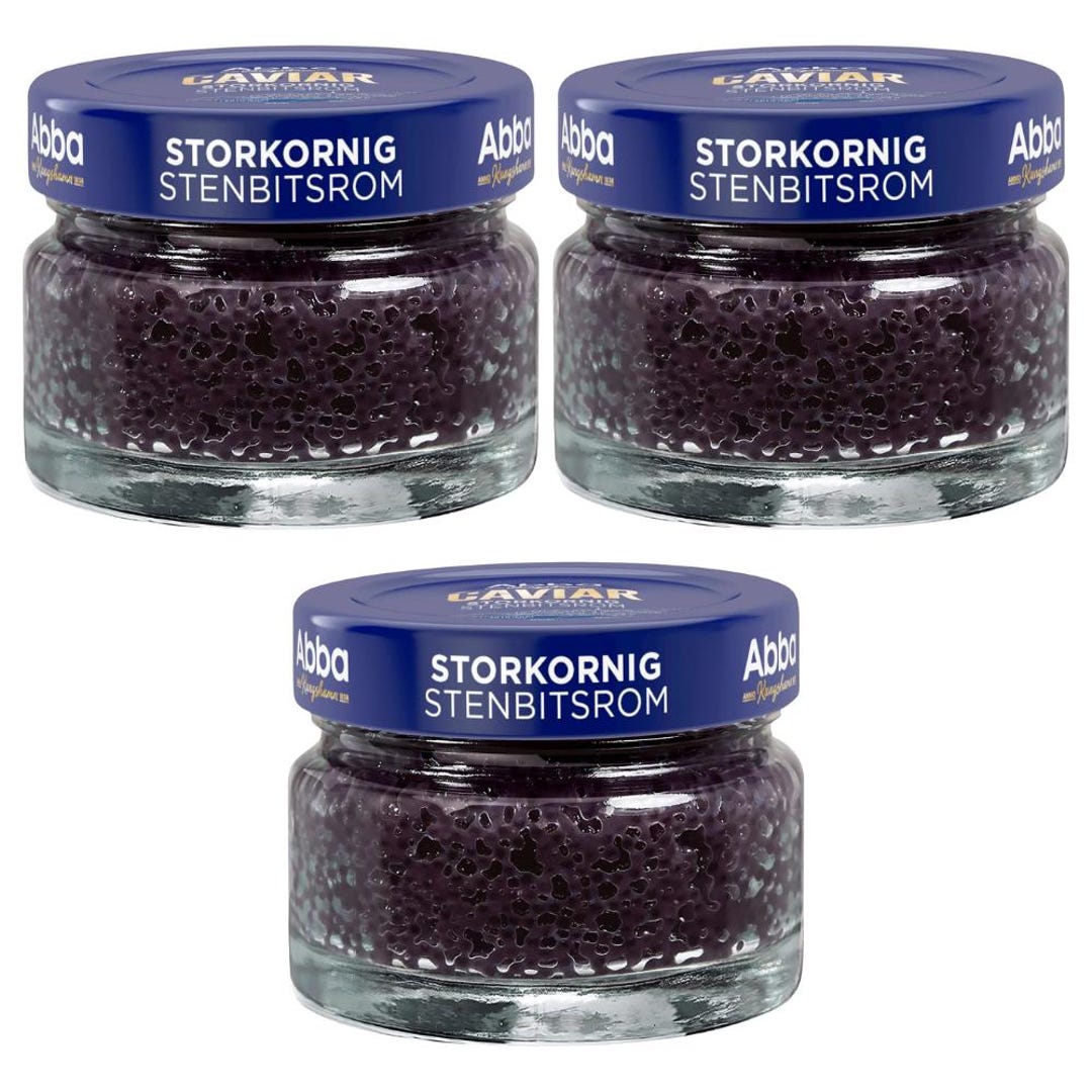 Lamp Fish Roe Abba Black Lumpfish Roe – 2.8 Oz (80g) Jar, 3-pack - Etsy Canada