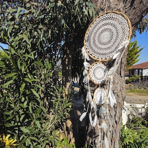 Boho Dreamcatcher 16.5&quot;, Large Macrame Wall Hanging with Crochet, Spiritual Home Decor Housewarming Gift for Free Spirited People
