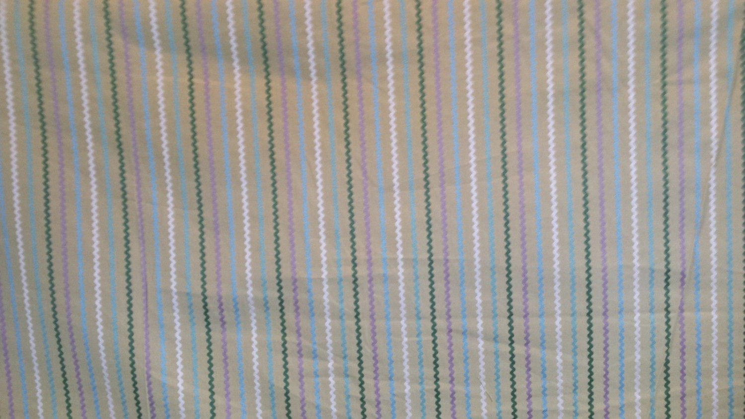 CHARTREUSE Cotton Canvas RICK RACK Stripes Aqua Purple Green Upholstery ...