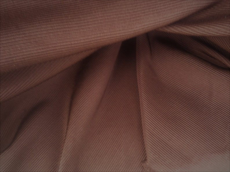 FAILLE Dark CHOCOLATE BROWN Ribbed Upholstery Fabric,25-57-07-0510 image 1