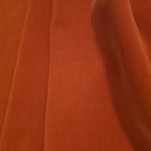 TANGERINE orange SOFT brushed TWILL upholstery fabric 1.5 yard piece 34-44-10-049 image 2