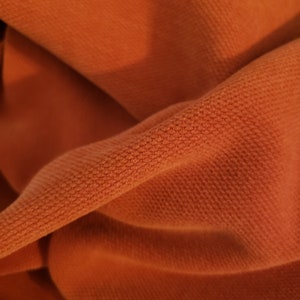 TANGERINE orange SOFT brushed TWILL upholstery fabric 1.5 yard piece 34-44-10-049 image 3