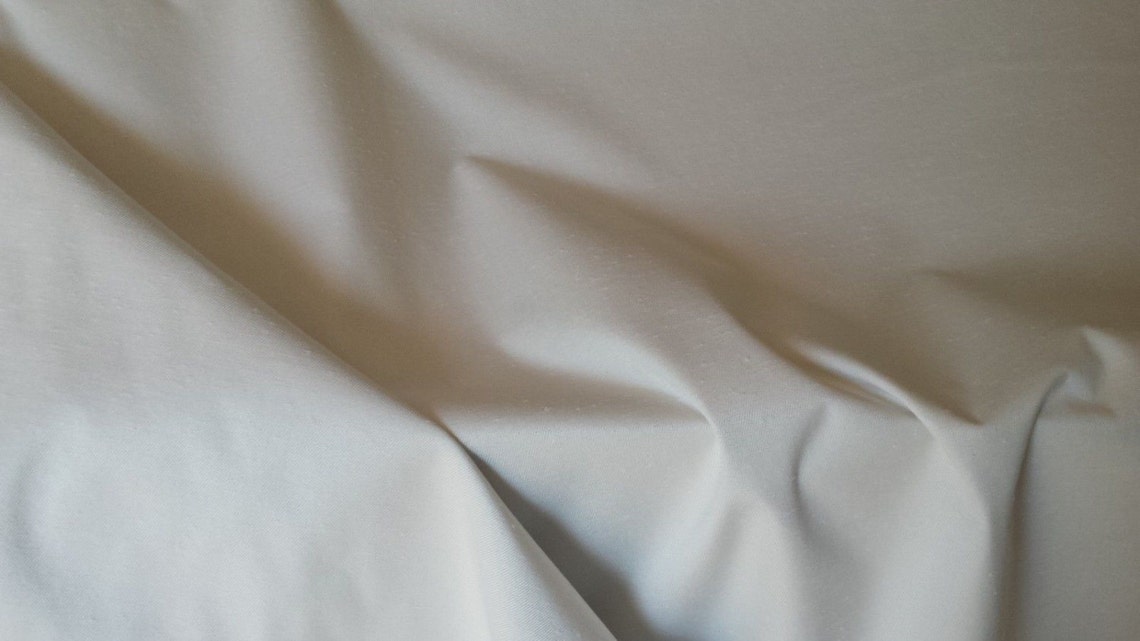 Woven SOFT Creamy WHITE Solid SLUBBED Polyester Upholstery Fabric, 02 ...