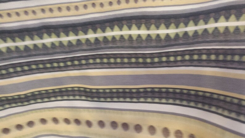 Lemon yellow grey lime green black RAILROADED COTTON STRIPE upholstery fabric home decor,26-49-13-1111