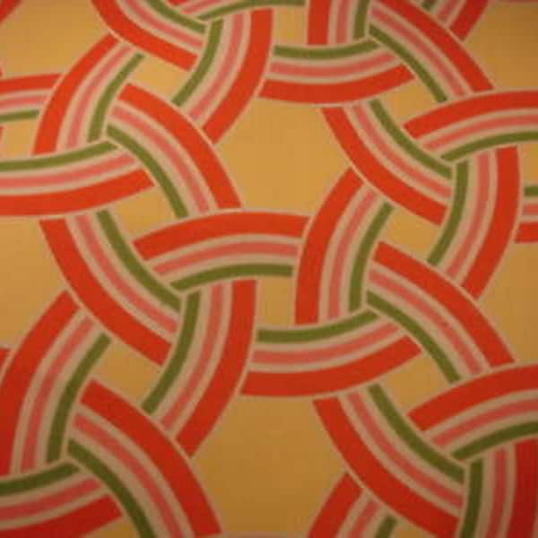 Melon pink green yellow white BRIGHT Indoor OUTDOOR upholstery fabric home decor, 36-29-24-0410