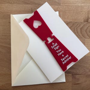 Secret Admirer - Liebeskarte mit abnehmbarem Mini Schild