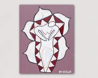 Original Art Acrylic PAINTING on Canvas 20 x 16 ROOT CHAKRA