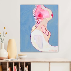 Original Art Oil PAINTING on Canvas 28 x 22 DIVINE BODY