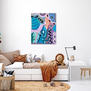 IMAGINATION Original Contemporary Wall Art Acrylic Painting on Canvas 30 x 24 image 5