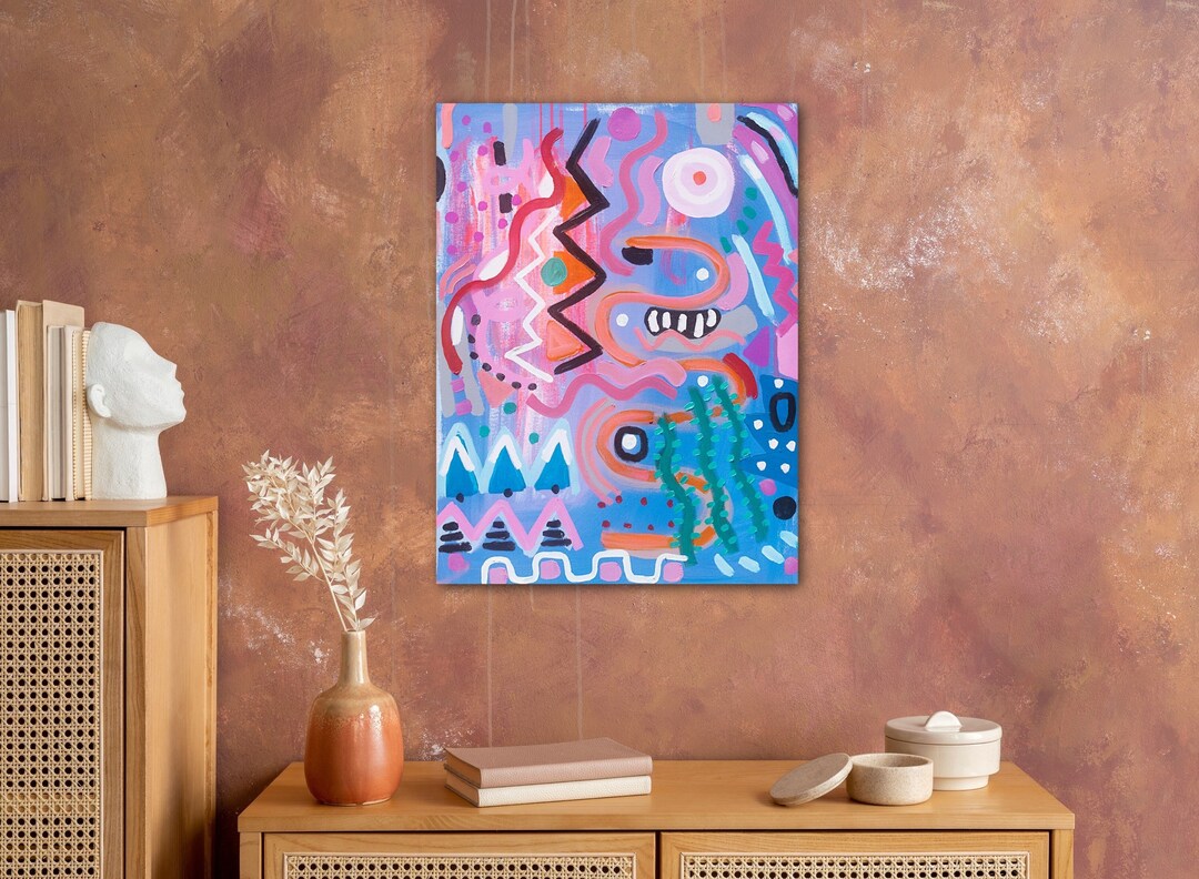 DEEP SEA SONG Original Abstract Art Oil Painting on Canvas 24 - Etsy