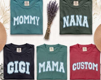 Comfort Colors® Mama Shirt, Mothers Day Gift, Cute Mom Shirt, Mama Tee, Gingham Mama Shirt, New Mom Shirt