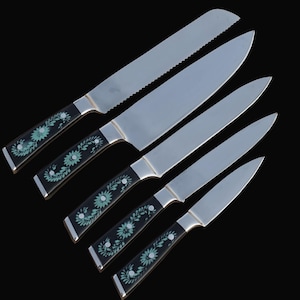 Hand forged D2 Steel BBQ Knife Chef Knife Set | Damascus Knife Set Kitchen Knives Set Chef Knife | ANNIVERSARY Gift Easter Sale Gift for Him