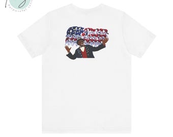 Kendrick Lamar/ Kendrick Lamar Halftime Flag/ Uncle Sam/ Samuel Jackson/ Super Bowl Halftime Performance Inspired Unisex Jersey Short Sleeve