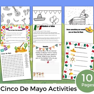 Cinco de Mayo Activity Bundle: Fun Learning Games (10 Page)
