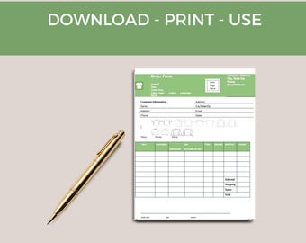 Editable T‑Shirt Order Form Google Docs|  Small Biz Printable Client Form | Custom Order Sheet PDF