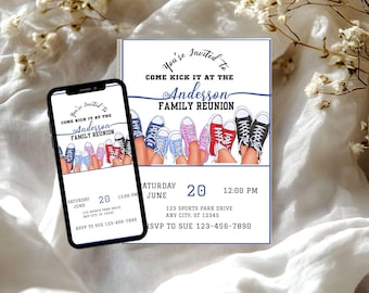 Family Reunion Invitation Template | Editable Canva Reunion Invite | Printable Family Gathering Invitation Digital Download