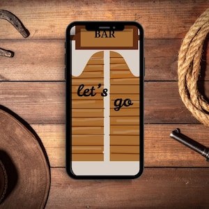 Rustikale E-Invite für einen Western Shindig | Personalisierbar in Canva