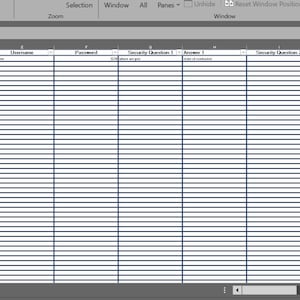 Digital Password Keeper: Excel & Google Sheets Template