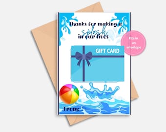 Swim Coach Gift Card Holder, Team Gift