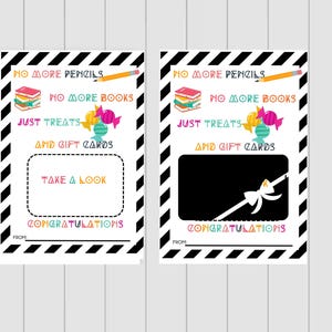 Porte-cartes cadeau de remise des diplômes imprimable - Porte-cartes Félicitations pour diplômés