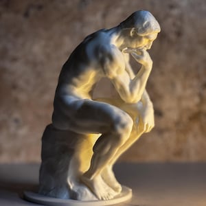 Rodin&#39;s Thinker Statue Replica: 3D Printed Desk Decor