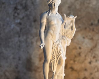 Apollo Sculpture, The God of Sun, Ancient Greek Statue, Printed Sculpture, Size & Color Options