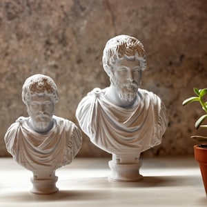Marcus Aurelius Bust: Stoic Philosopher Statue, Home Office Decor