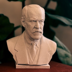 Sigmund Freud Bust Statue | Psychology Sculpture | Therapist Office Decor | Academic Gift for Psychologists & Professors