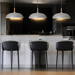 Scandinavian Dome Pendant Light: Colorful Wood Accent Ceiling Lamp