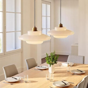 Retro Glass Pendant Light: Handmade Artisanal Ceiling Lamp